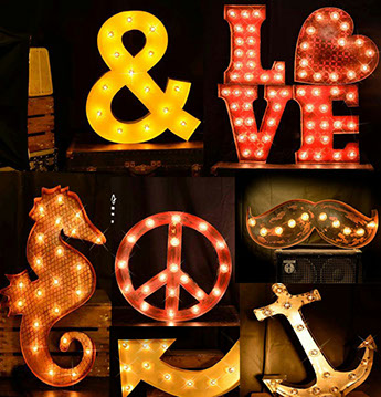 , светильники в виде букв, светильник буква купить, ретро лампа, вывески объемные буквы, интерьерные вывески, объемные светящиеся буквы