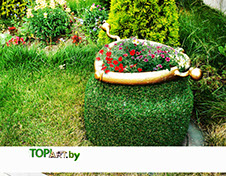 ТОПИАРИ КОШЕЛЕК фигуры для сада, фигурки для дачи, скульптуры для сада, фигуры из искусственной травы купить, ландшафтный дизайн участка, дизайн